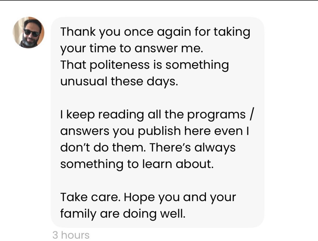 Member message about access