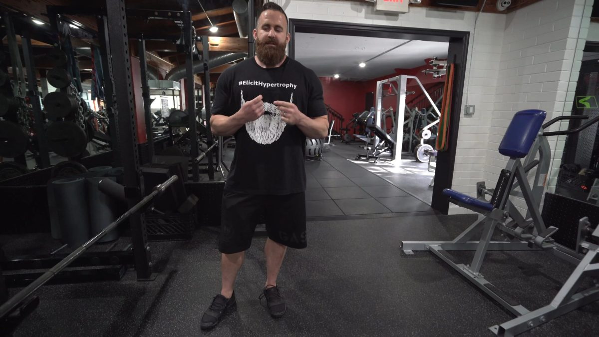 Bent over barbell rows (upper back)