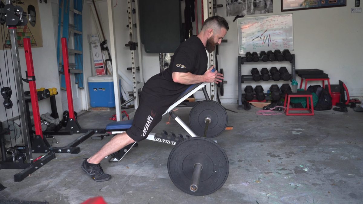 Chest supported barbell rows