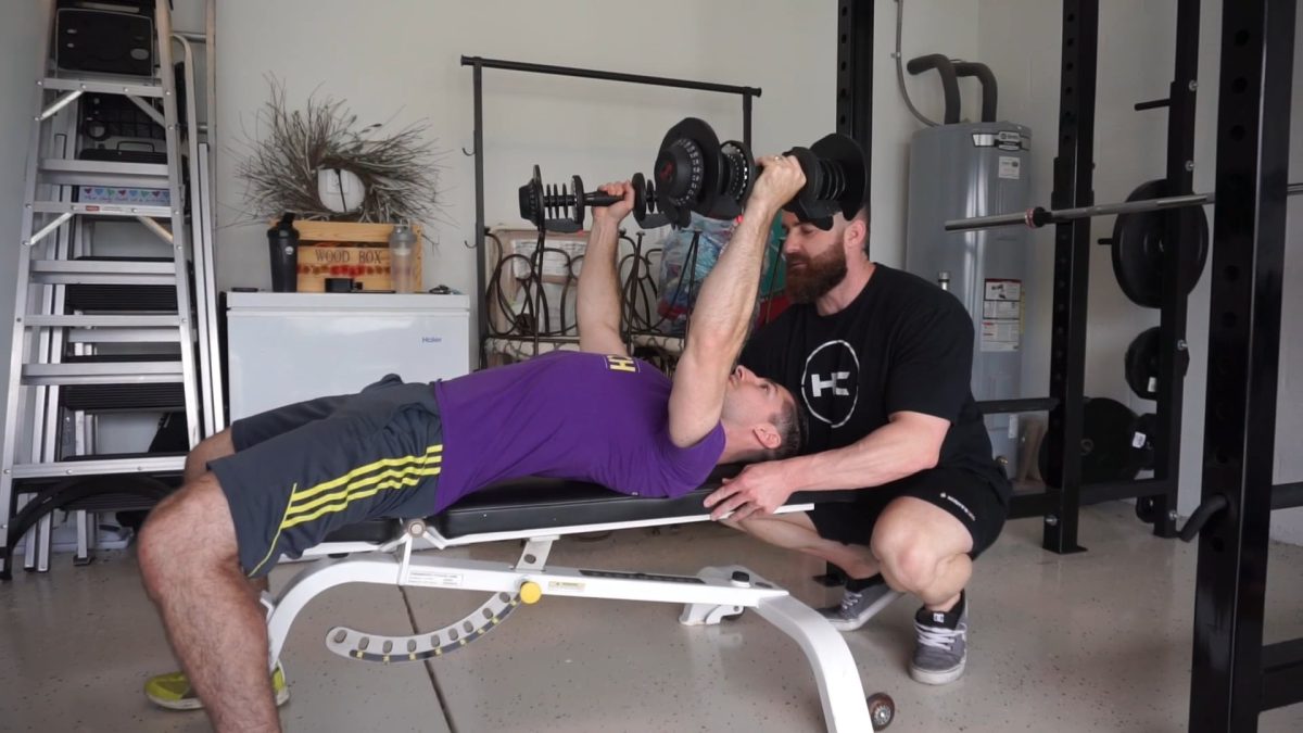 Flat dumbbell fly