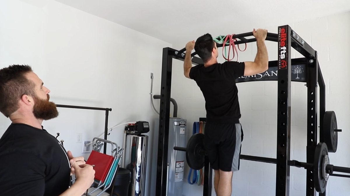 Wide grip pull ups